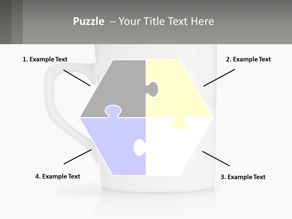 A White Coffee Mug With A Gray Background PowerPoint Template