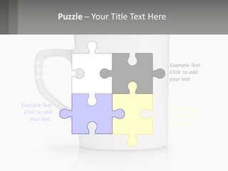 A White Coffee Mug With A Gray Background PowerPoint Template