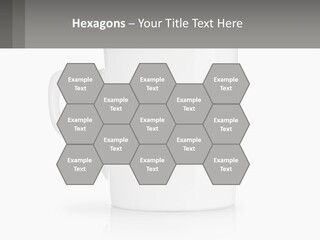 A White Coffee Mug With A Gray Background PowerPoint Template