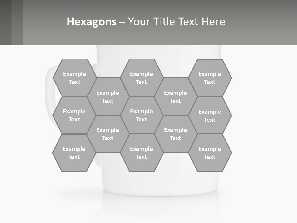 A White Coffee Mug With A Gray Background PowerPoint Template