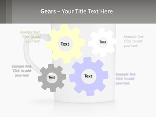 A White Coffee Mug With A Gray Background PowerPoint Template