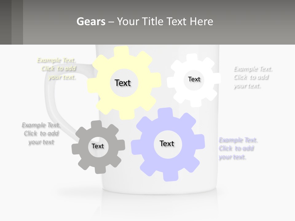 A White Coffee Mug With A Gray Background PowerPoint Template