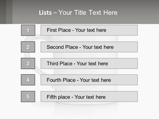 A White Coffee Mug With A Gray Background PowerPoint Template