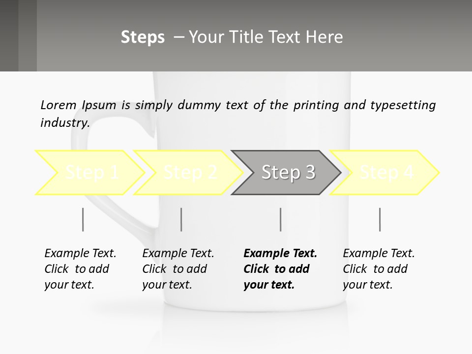 A White Coffee Mug With A Gray Background PowerPoint Template