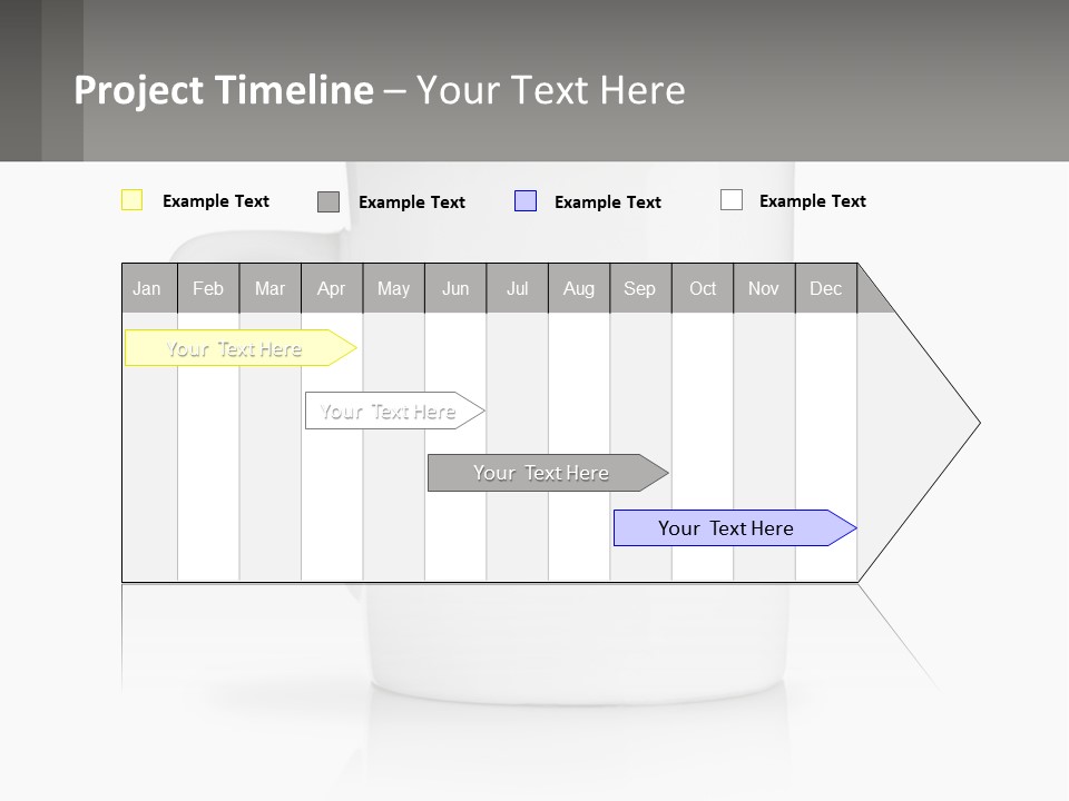 A White Coffee Mug With A Gray Background PowerPoint Template