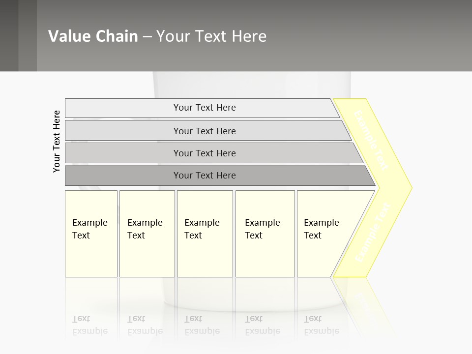 A White Coffee Mug With A Gray Background PowerPoint Template