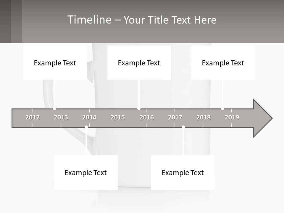 A White Coffee Mug With A Gray Background PowerPoint Template