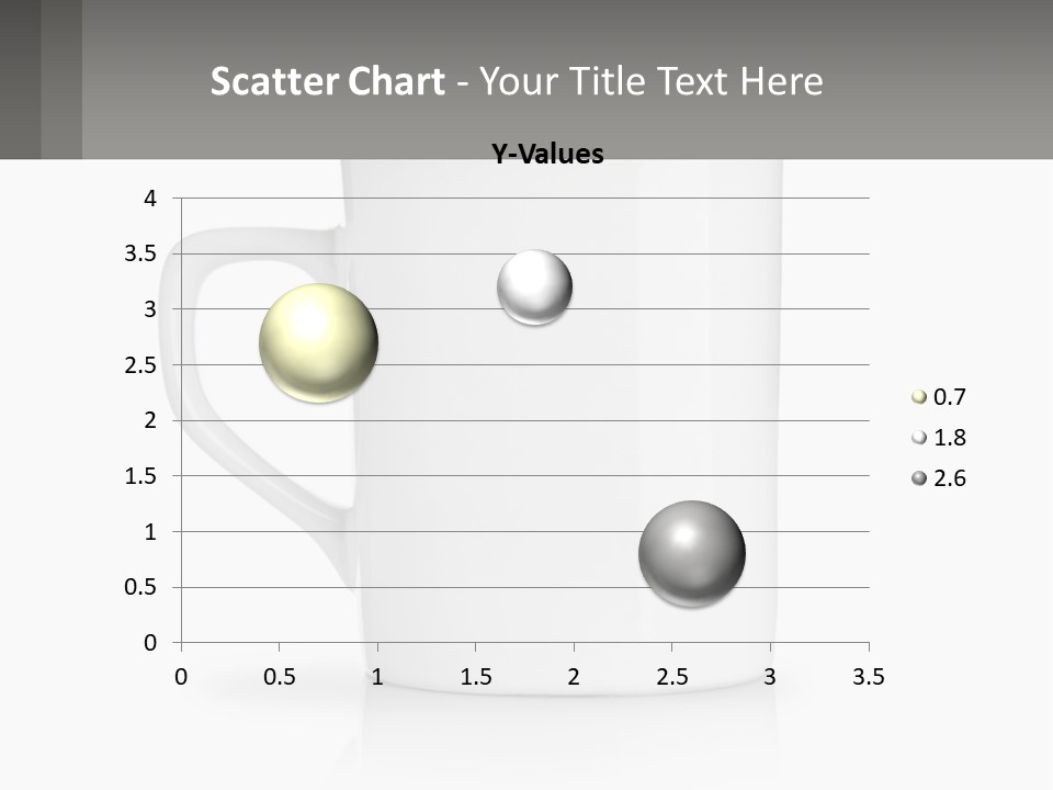 A White Coffee Mug With A Gray Background PowerPoint Template