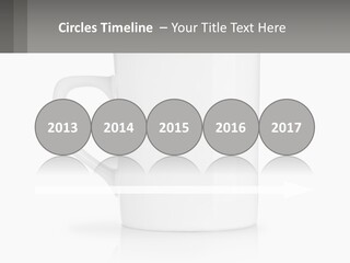A White Coffee Mug With A Gray Background PowerPoint Template