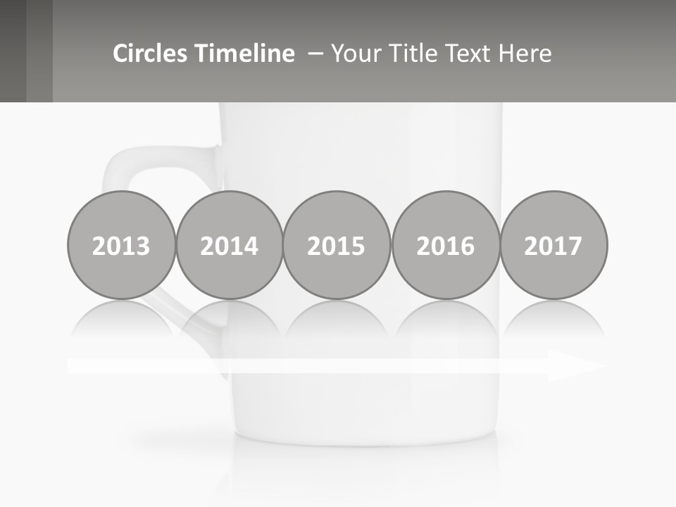 A White Coffee Mug With A Gray Background PowerPoint Template