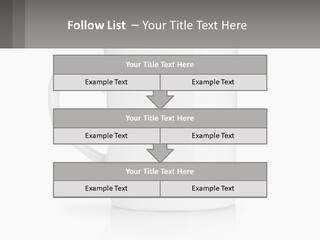 A White Coffee Mug With A Gray Background PowerPoint Template