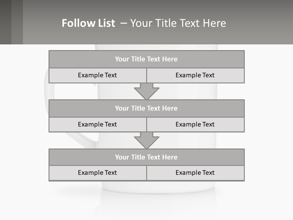 A White Coffee Mug With A Gray Background PowerPoint Template