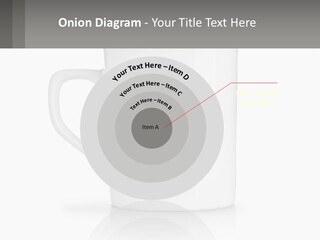 A White Coffee Mug With A Gray Background PowerPoint Template