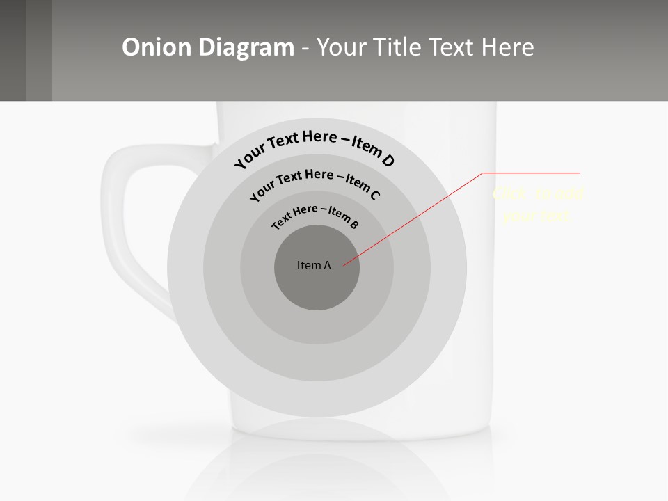 A White Coffee Mug With A Gray Background PowerPoint Template