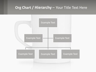 A White Coffee Mug With A Gray Background PowerPoint Template