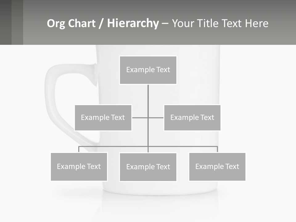 A White Coffee Mug With A Gray Background PowerPoint Template