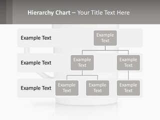 A White Coffee Mug With A Gray Background PowerPoint Template
