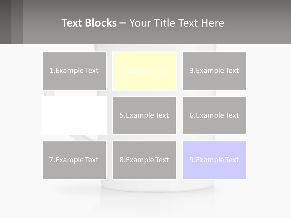 A White Coffee Mug With A Gray Background PowerPoint Template