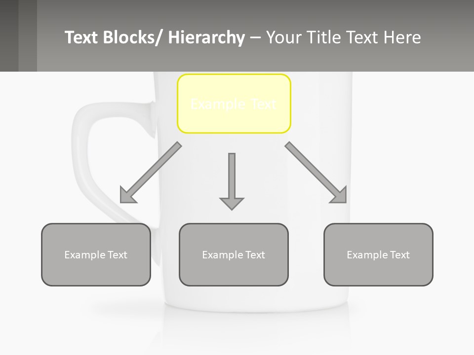 A White Coffee Mug With A Gray Background PowerPoint Template