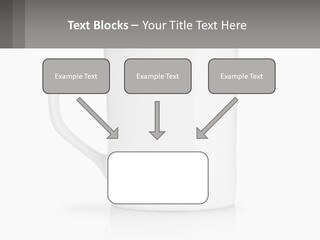 A White Coffee Mug With A Gray Background PowerPoint Template