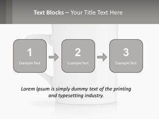 A White Coffee Mug With A Gray Background PowerPoint Template