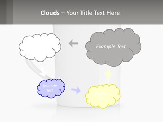 A White Coffee Mug With A Gray Background PowerPoint Template