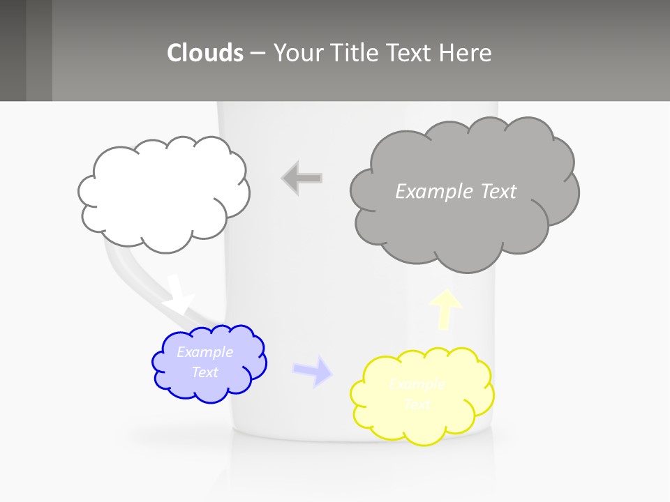 A White Coffee Mug With A Gray Background PowerPoint Template
