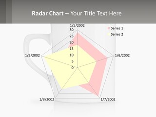 A White Coffee Mug With A Gray Background PowerPoint Template