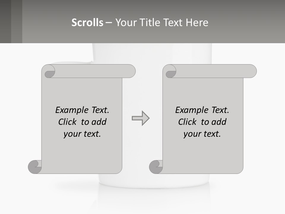 A White Coffee Mug With A Gray Background PowerPoint Template