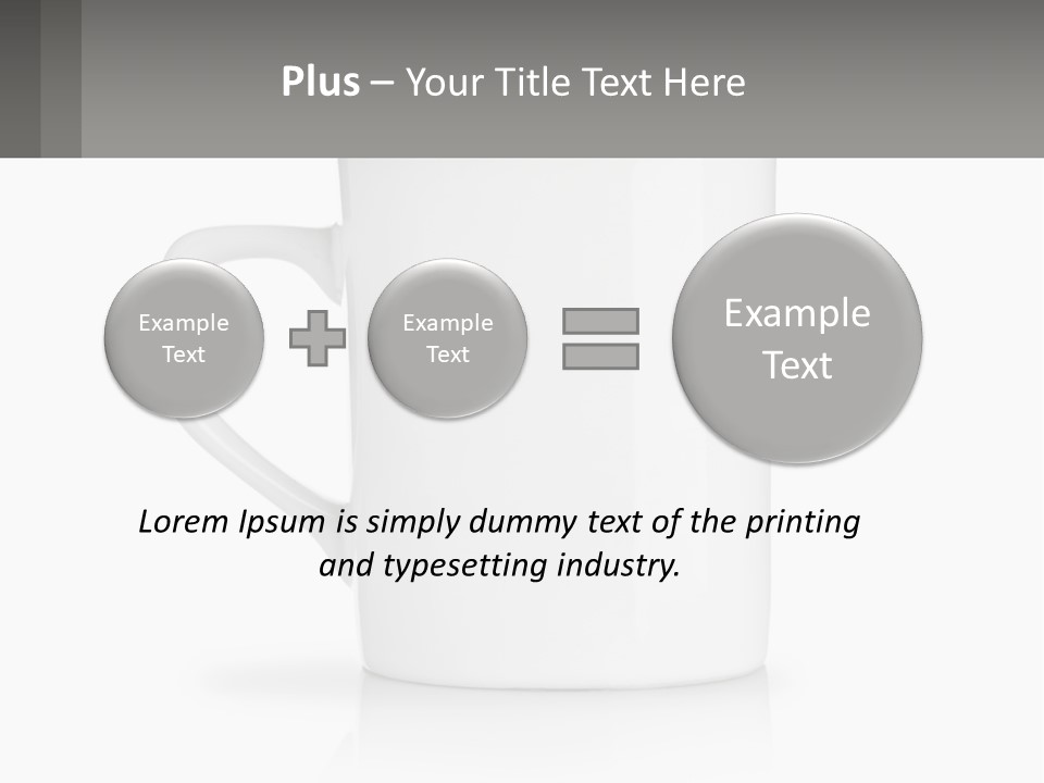 A White Coffee Mug With A Gray Background PowerPoint Template