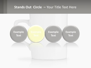 A White Coffee Mug With A Gray Background PowerPoint Template