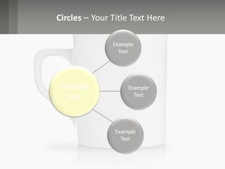 A White Coffee Mug With A Gray Background PowerPoint Template