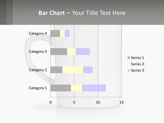 A White Coffee Mug With A Gray Background PowerPoint Template