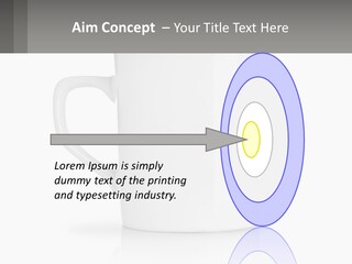 A White Coffee Mug With A Gray Background PowerPoint Template