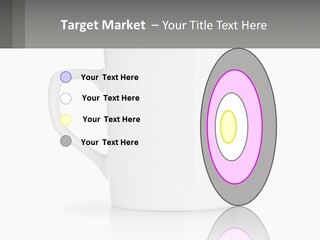 A White Coffee Mug With A Gray Background PowerPoint Template