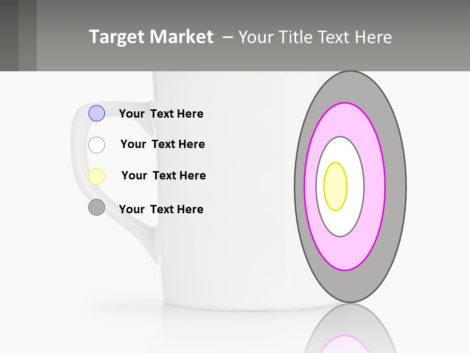 A White Coffee Mug With A Gray Background PowerPoint Template