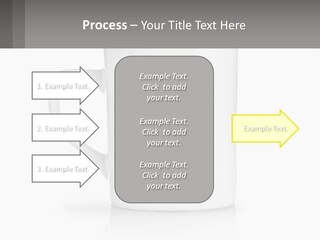 A White Coffee Mug With A Gray Background PowerPoint Template