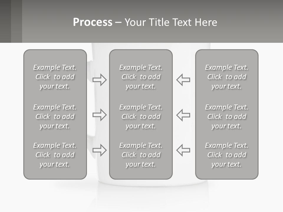 A White Coffee Mug With A Gray Background PowerPoint Template