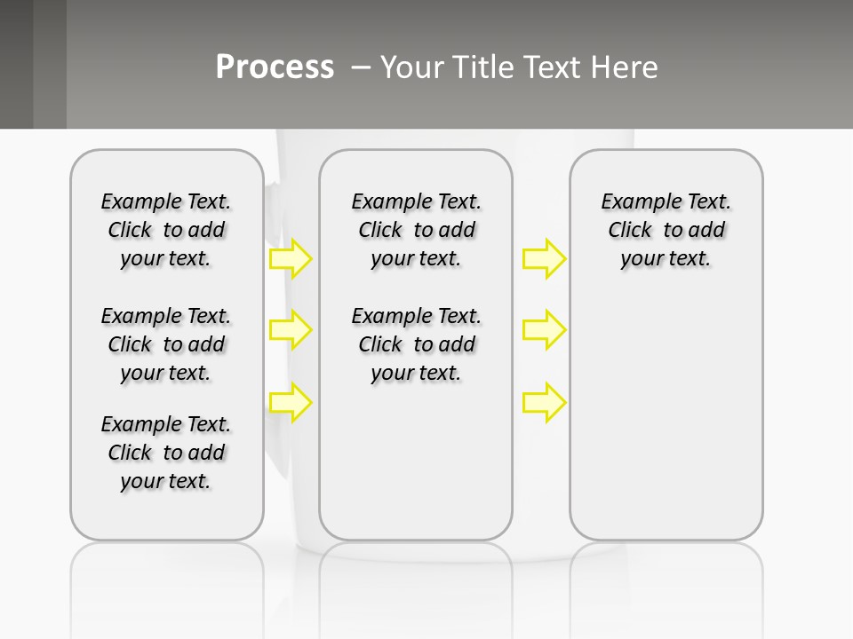 A White Coffee Mug With A Gray Background PowerPoint Template
