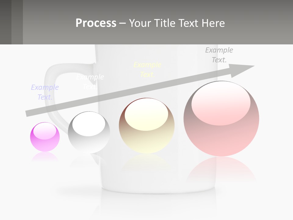 A White Coffee Mug With A Gray Background PowerPoint Template