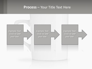 A White Coffee Mug With A Gray Background PowerPoint Template