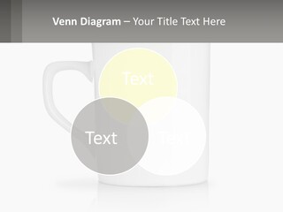 A White Coffee Mug With A Gray Background PowerPoint Template