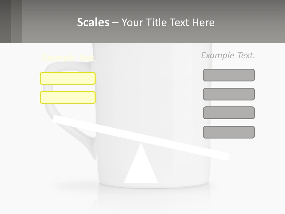 A White Coffee Mug With A Gray Background PowerPoint Template