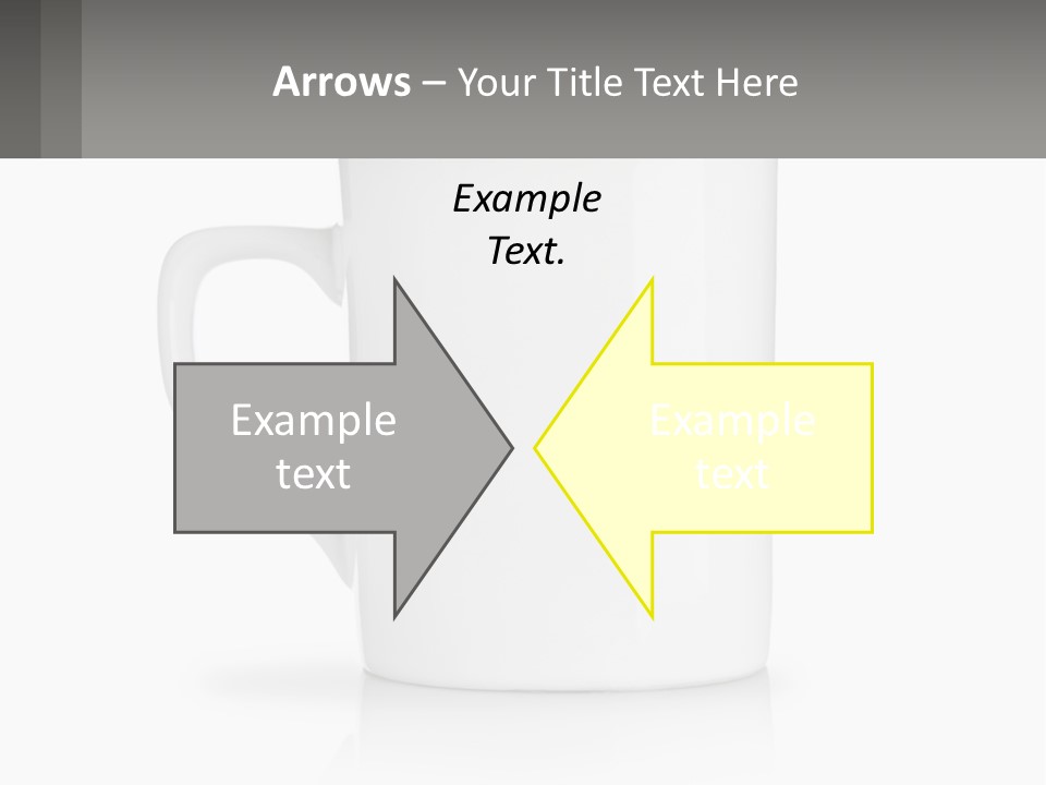 A White Coffee Mug With A Gray Background PowerPoint Template