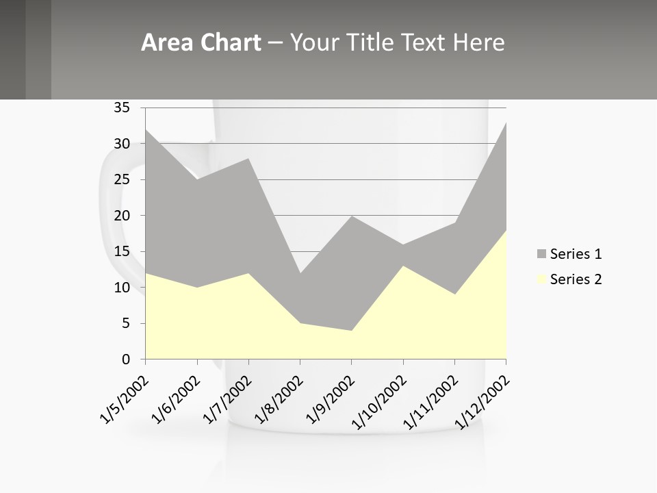 A White Coffee Mug With A Gray Background PowerPoint Template