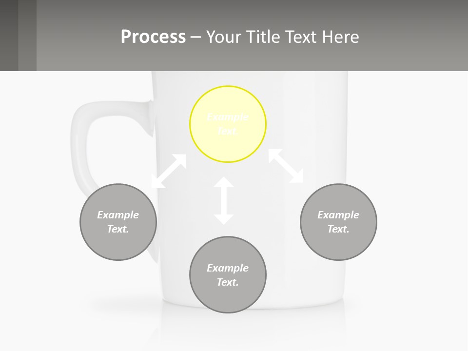 A White Coffee Mug With A Gray Background PowerPoint Template