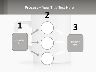 A White Coffee Mug With A Gray Background PowerPoint Template