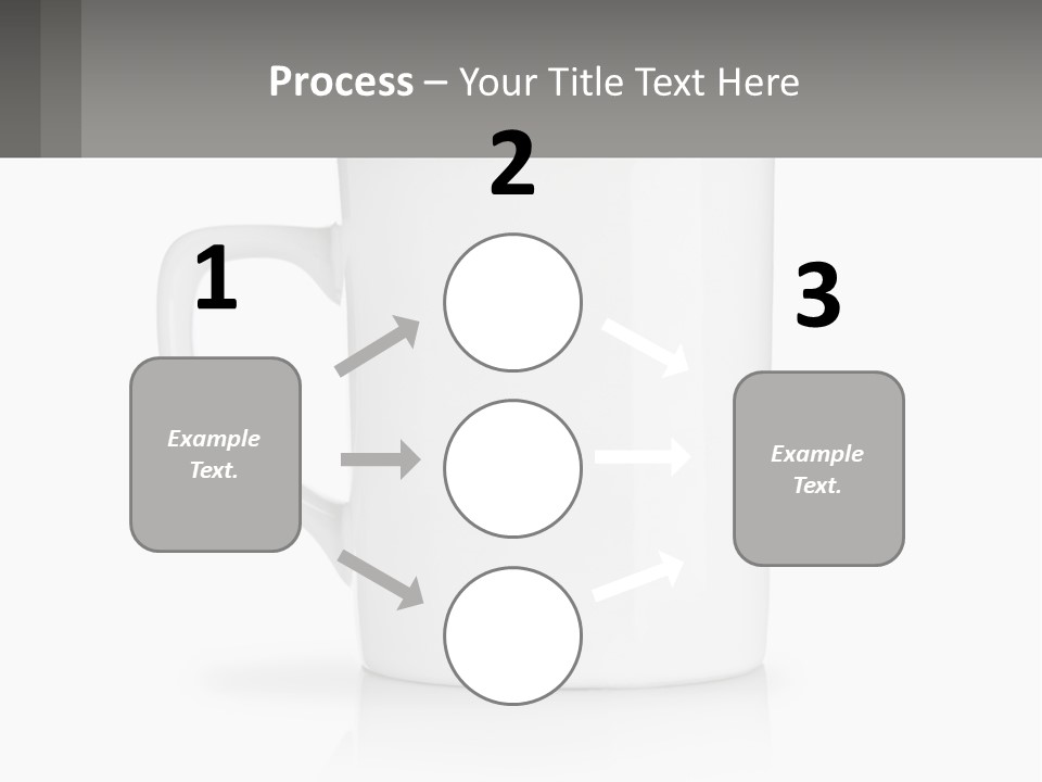 A White Coffee Mug With A Gray Background PowerPoint Template