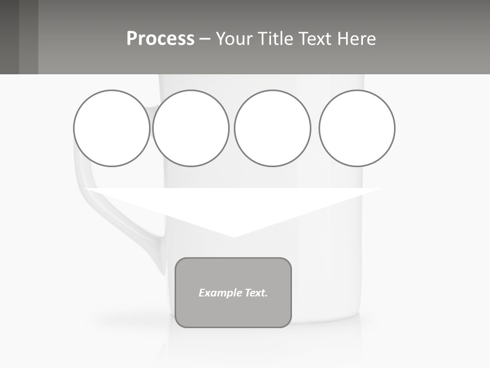 A White Coffee Mug With A Gray Background PowerPoint Template