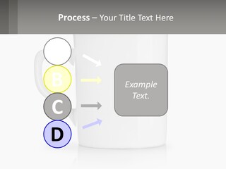 A White Coffee Mug With A Gray Background PowerPoint Template